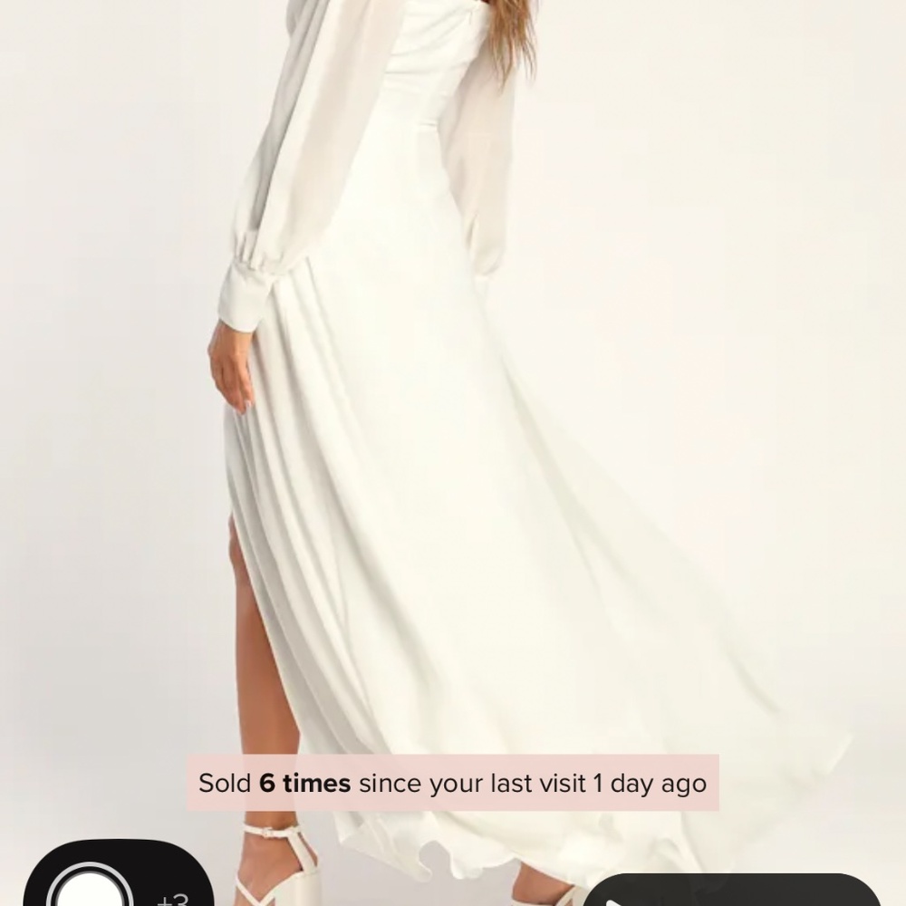 Lulus Feel The Romance White Off-the-shoulder Maxi Dress - Size M - Picture 2 of 5